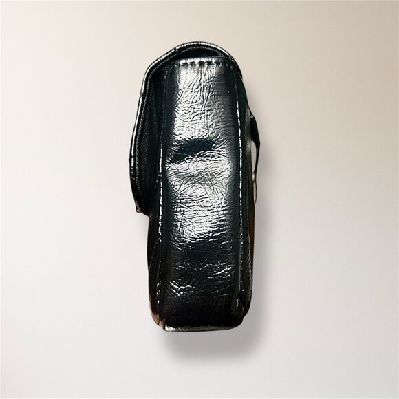 New Nicole Miller Black Quilted Crossbody Bag Chevron Gold Chain Cocktail Party - Picture 9 of 12